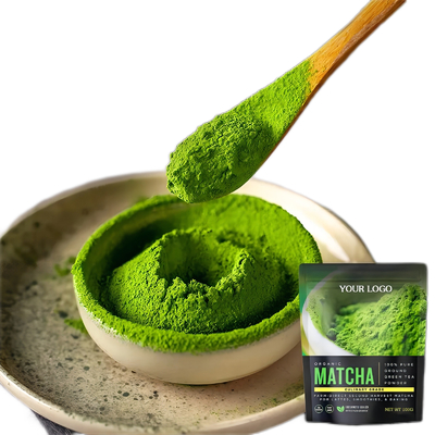 Label Pribadi 100g Bubuk Teh Matcha Hijau Untuk Restoran