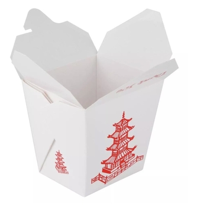 Disposable Rectangle Takeout Hard Paper Box Tray Kraft Food Noodle Box