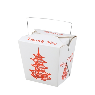 Disposable Rectangle Takeout Hard Paper Box Tray Kraft Food Noodle Box