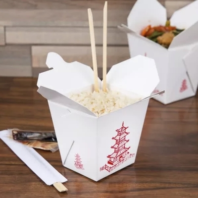 Disposable Rectangle Takeout Hard Paper Box Tray Kraft Food Noodle Box