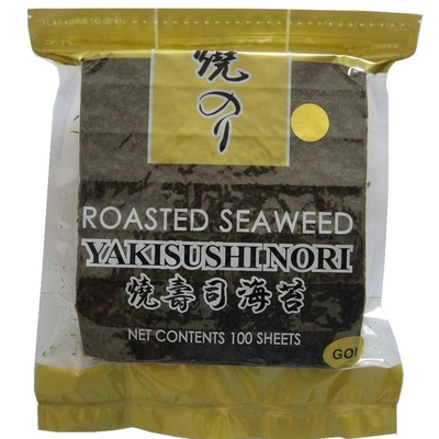 Dark Green Halal Yaki Nori Rumput Laut Grade B 100 Lembar 18 Bulan