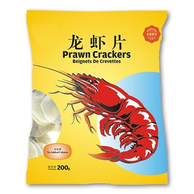 200g Kerupuk Udang Cina Snack Berwarna Merah Putih Keripik Udang Berwarna