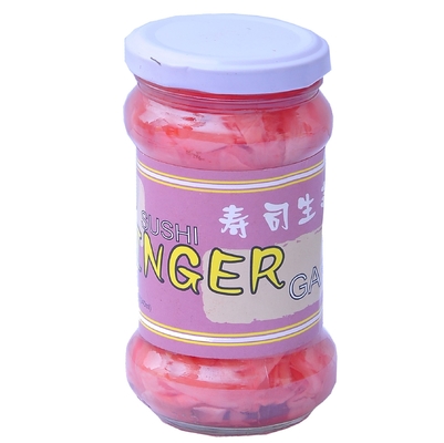 340g Irisan Jahe Acar Manis Cina Putih Dan Merah Muda Dalam Botol