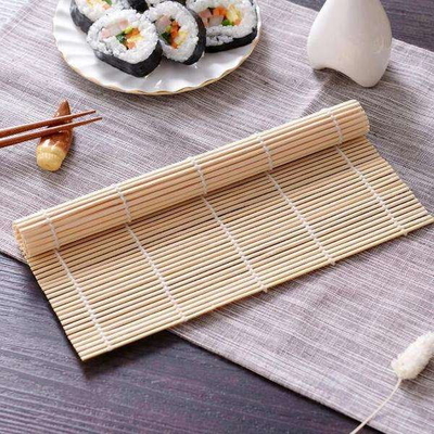 Gaya Jepang 24cm 27cm Bambu Sushi Mat Putih Warna Alami