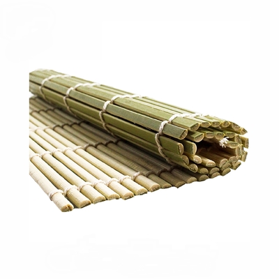 Green Natural 24cm 27cm Sushi Bamboo Rolling Mat Tahan Panas