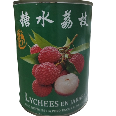 Lychee Kalengan Buah Sayuran Lengkeng Utuh / Pecah Dalam Sirup Ringan