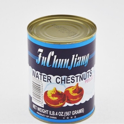 Manis 425g 567g Buah Kalengan Sayuran Air Chestnut Dalam Sirup